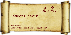 Lédeczi Kevin névjegykártya